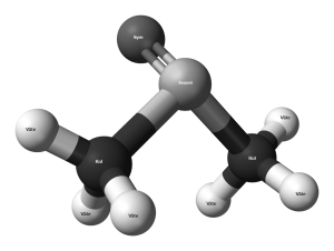 En bild på en DMSO molekyl