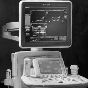 En bild på en toppmodern ultraljudsmaskin