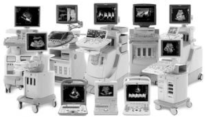 Bild på en hel rad ultraljudsmaskiner. 